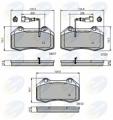 Brake Pad Set, disc brake (CBP11703)
