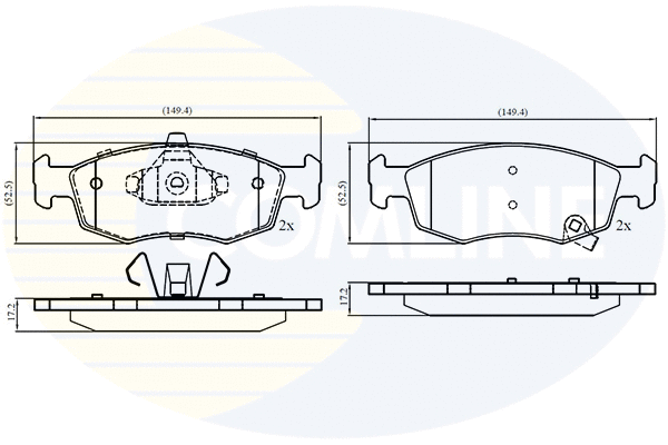 Brake Pad Set, disc brake (CBP32777)