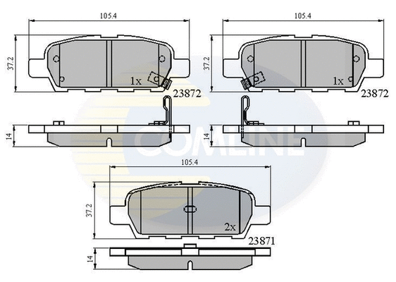 Brake Pad Set, disc brake (CBP3912)