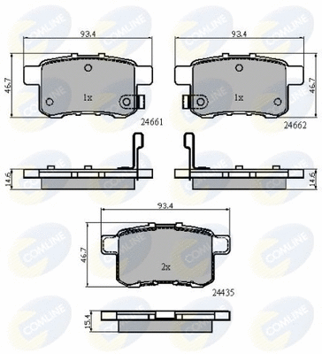 Brake Pad Set, disc brake (CBP31711)