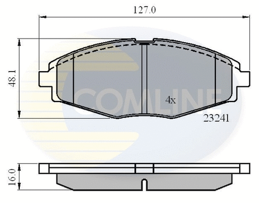 Brake Pad Set, disc brake (CBP0486)
