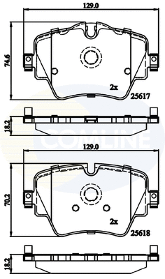 Brake Pad Set, disc brake (CBP02319)
