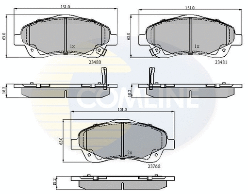 Brake Pad Set, disc brake (CBP31140)