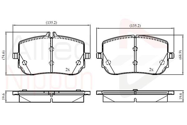 Brake Pad Set, disc brake (ADB02862)