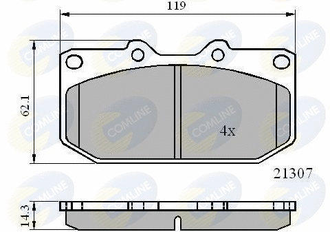 Brake Pad Set, disc brake (CBP0829)