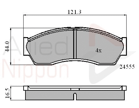 Brake Pad Set, disc brake (ADB0999)