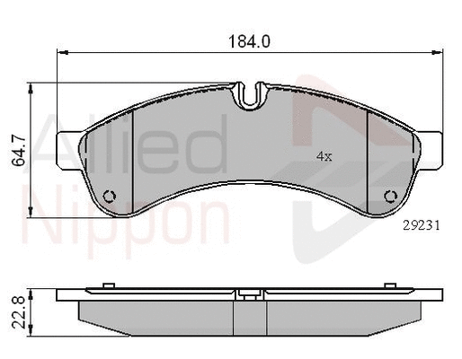 Brake Pad Set, disc brake (ADB01727)