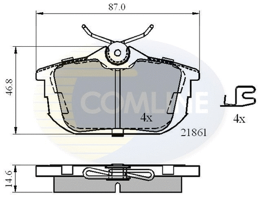 Brake Pad Set, disc brake (CBP3945)