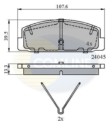 Brake Pad Set, disc brake (CBP0986)
