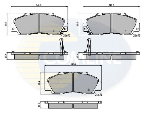 Brake Pad Set, disc brake (CBP3551)