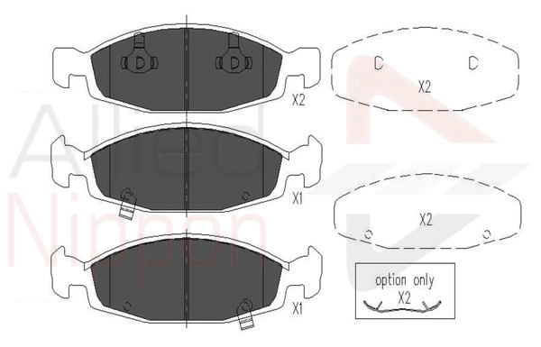 Brake Pad Set, disc brake (ADB31109)