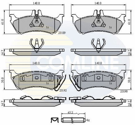 Brake Pad Set, disc brake (CBP31148)