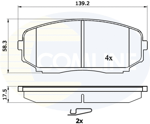 Brake Pad Set, disc brake (CBP31724)