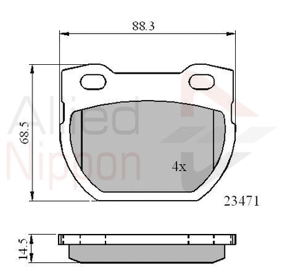 Brake Pad Set, disc brake (ADB01078)