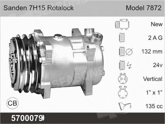 Compressor, air conditioning (5700079)