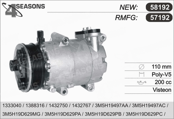 Compressor, air conditioning (57192)