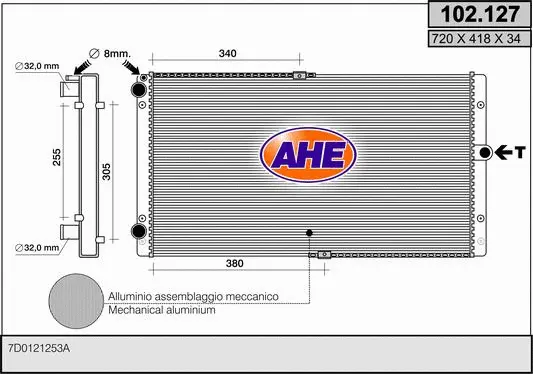 Radiator, engine cooling (102.127)