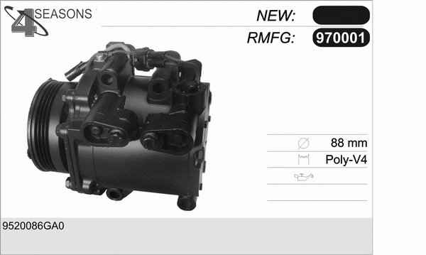Compressor, air conditioning (970001)