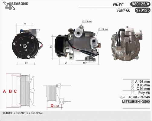 Compressor, air conditioning (970125)