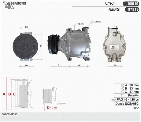 Compressor, air conditioning (97919)