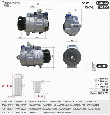 Compressor, air conditioning (68230/A)