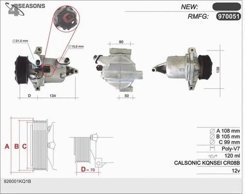 Compressor, air conditioning (970051)