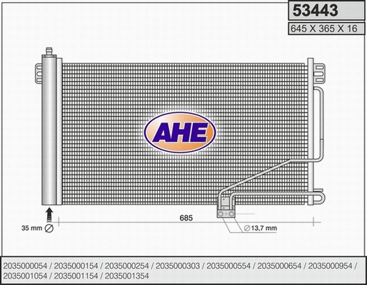 Condenser, air conditioning (53443)