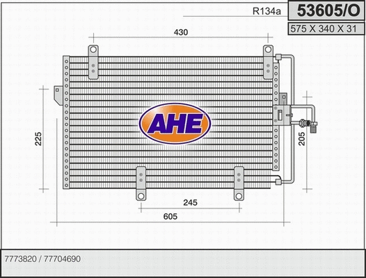 Condenser, air conditioning (53605/O)