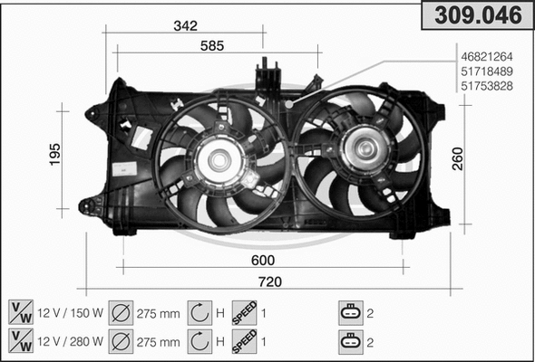 Fan, engine cooling (309.046)