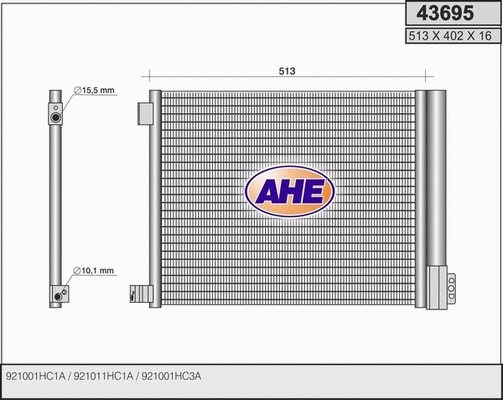 Condenser, air conditioning (43695)