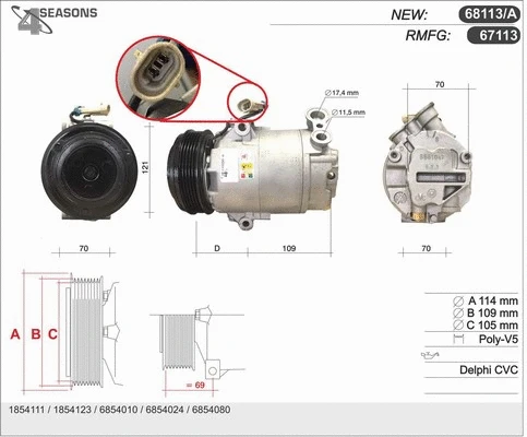 Compressor, air conditioning (68113/A)