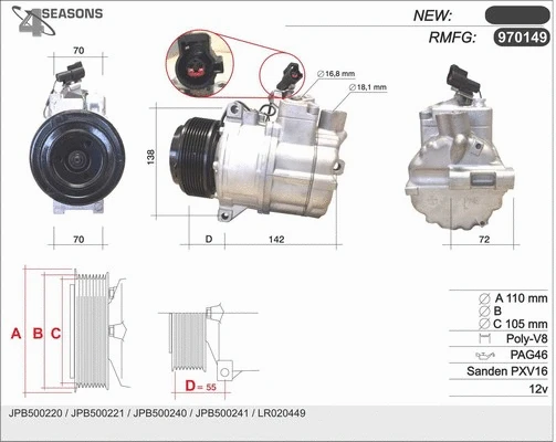 Compressor, air conditioning (970149)