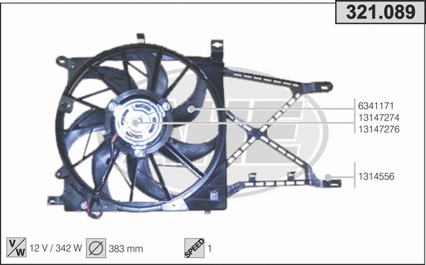 Fan, engine cooling (321.089)