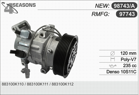 Compressor, air conditioning (97743)