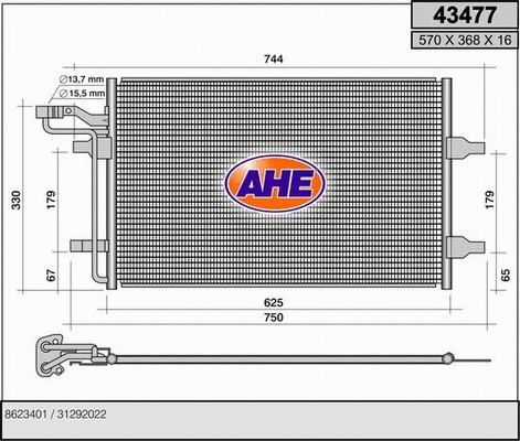 Condenser, air conditioning (43477)