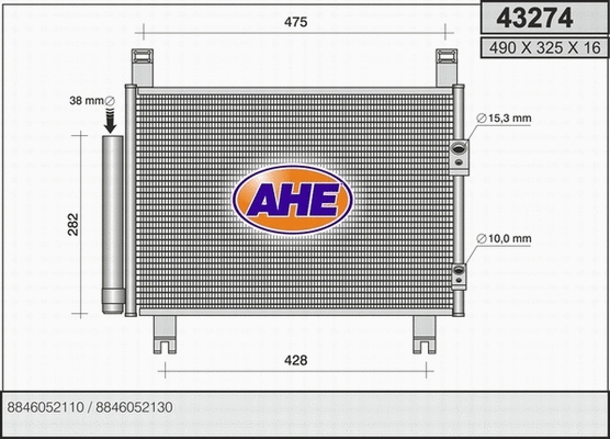 Condenser, air conditioning (43274)