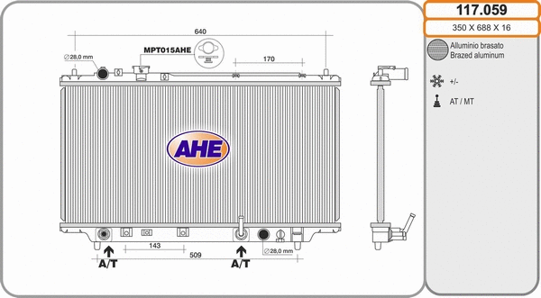 Radiator, engine cooling (117.059)