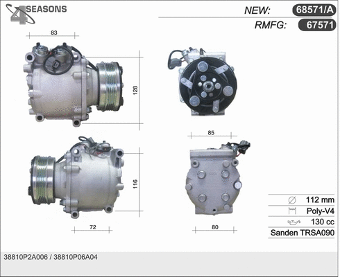 Compressor, air conditioning (67571)
