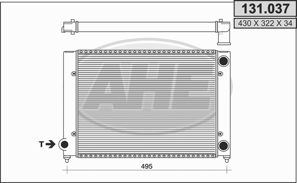 Radiator, engine cooling (131.037)