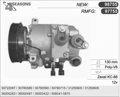Compressor, air conditioning (97755)