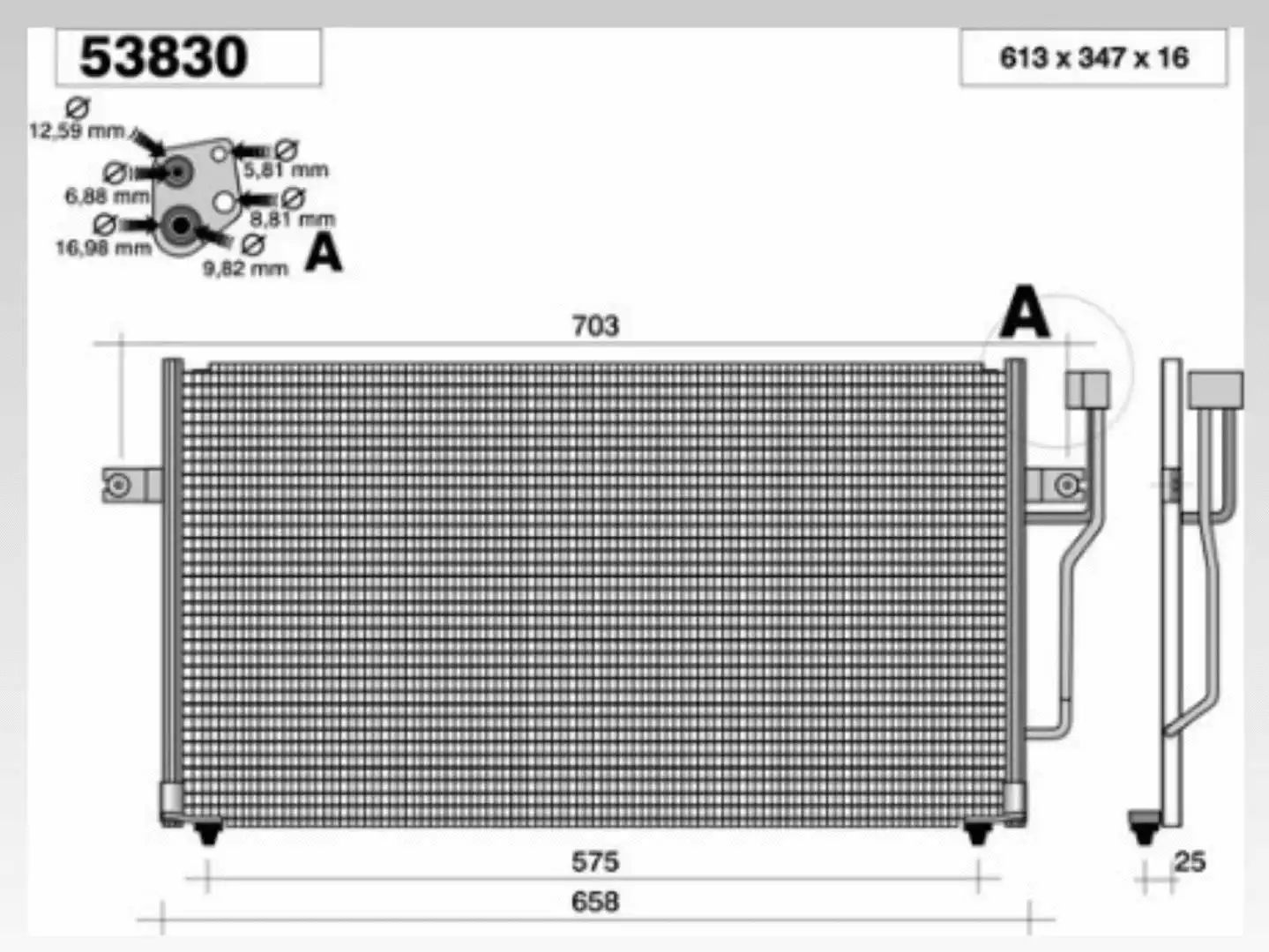 Condenser, air conditioning (53830)