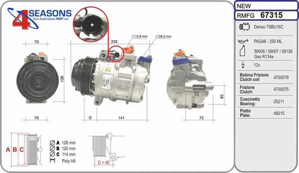 Compressor, air conditioning (67315)