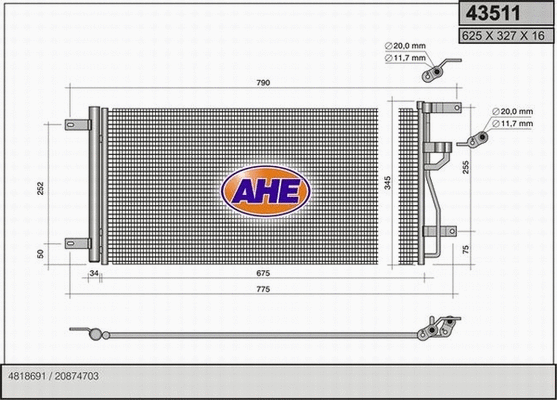 Condenser, air conditioning (43511)