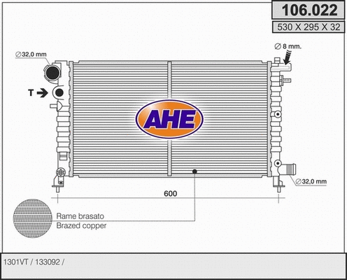 Radiator, engine cooling (106.022)