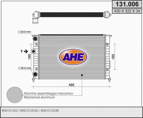 Radiator, engine cooling (131.006)