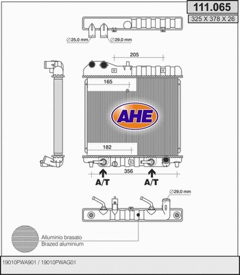 Radiator, engine cooling (111.065)