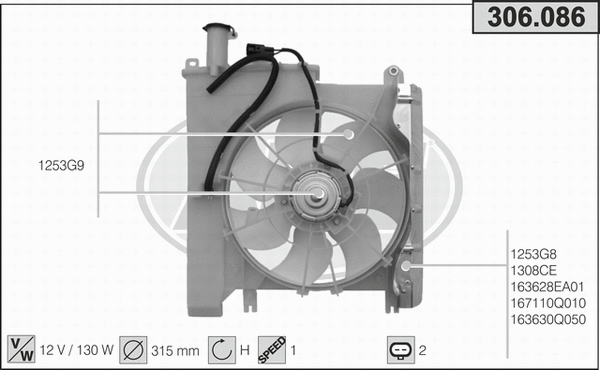 Fan, engine cooling (306.086)