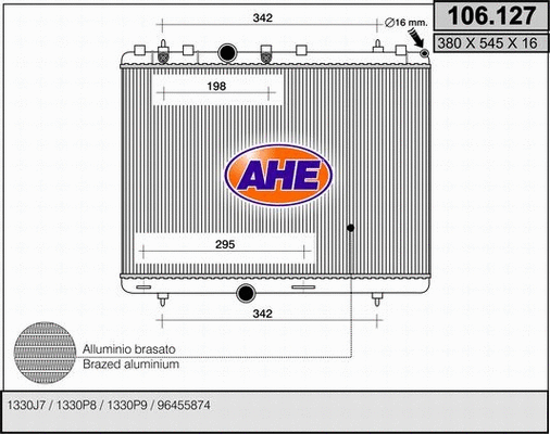 Radiator, engine cooling (106.127)