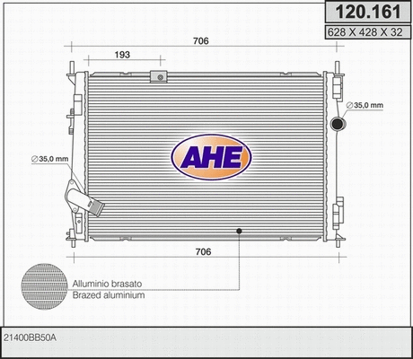 Radiator, engine cooling (120.161)