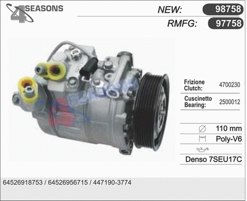 Compressor, air conditioning (97758)